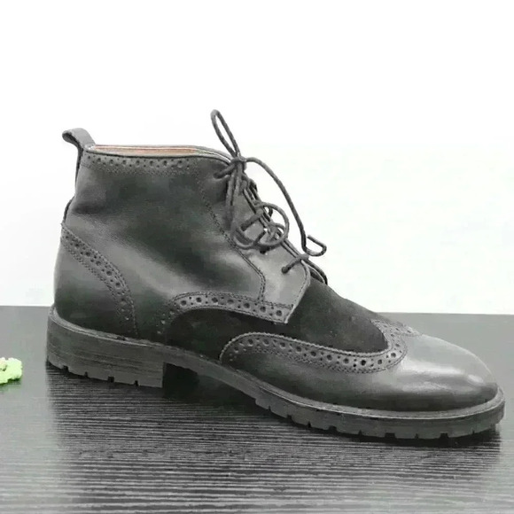 Florsheim Limited Men's Black Leather Wingtip Boo - Picture 3 of 12